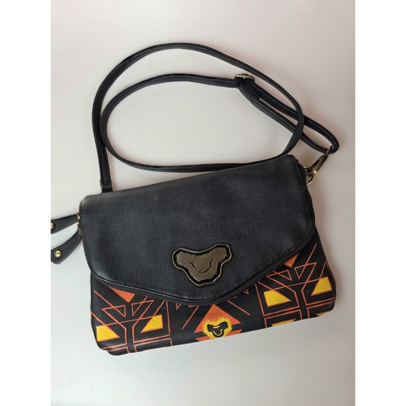Disney Handbags - Disney The Lion King Clutch Handbag Black Orange Yellow Crossbody Purse